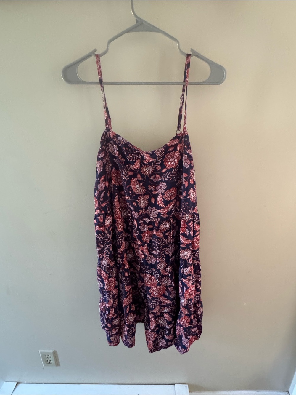 Old Navy Navy Floral Mini Dress with Pink Print